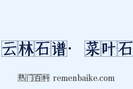 云林石谱·菜叶石是什么意思的图片